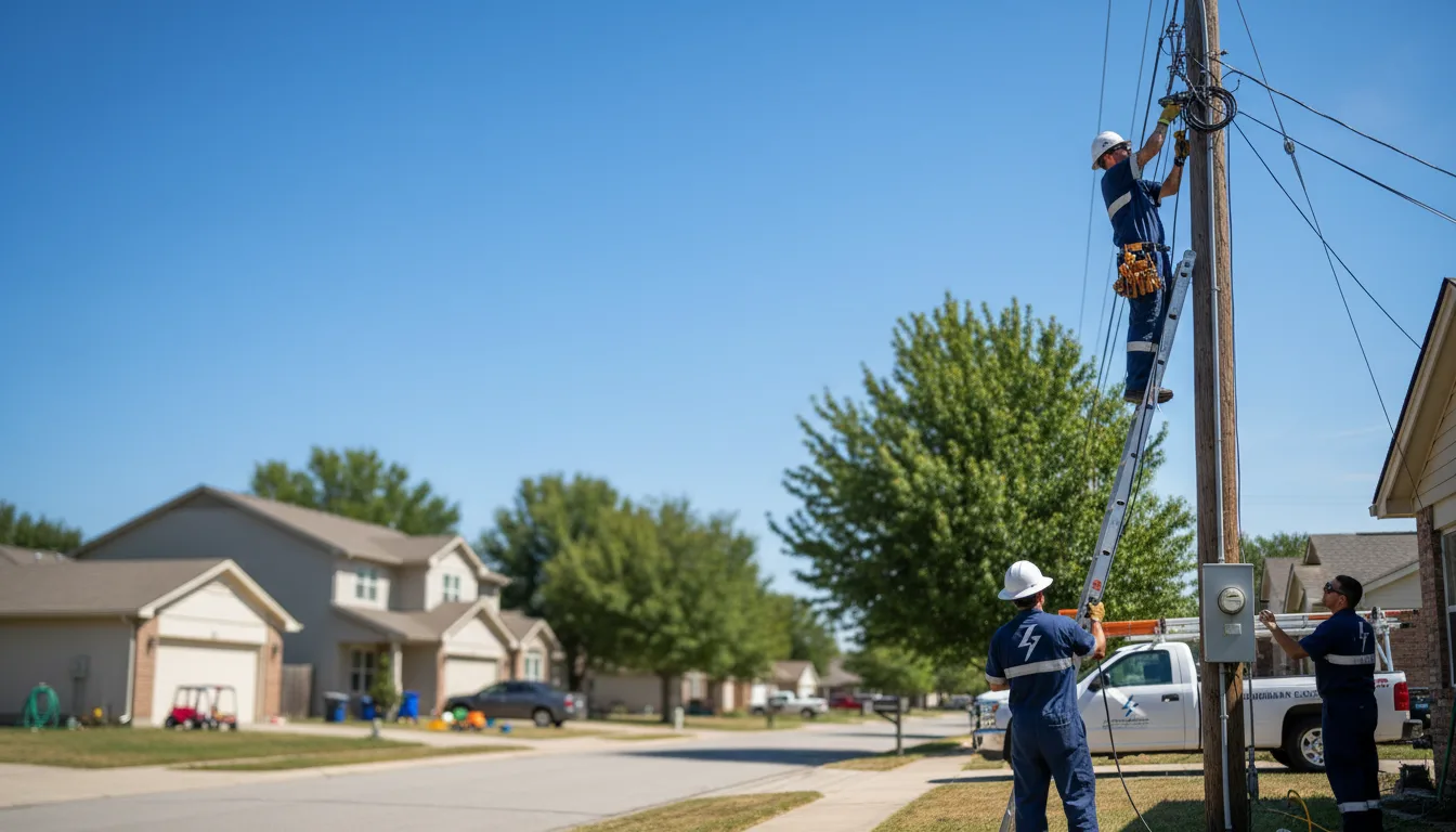 Residential electrician providing installation services in Bergheim, TX